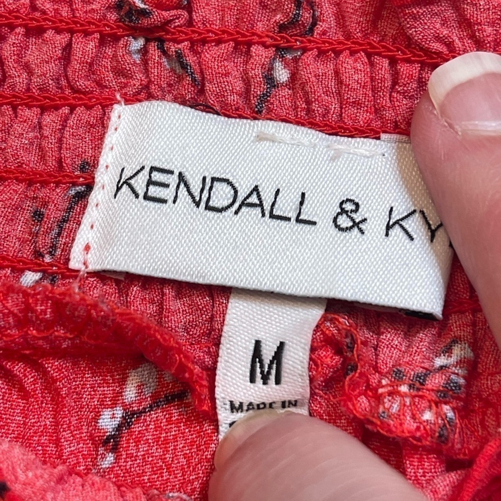Kendall & Kylie Red Floral Off-Shoulder Romper - Size Women’s M - Picture 8 of 10